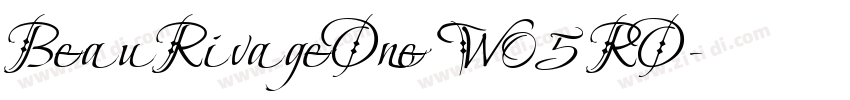 BeauRivageOne W05 RO字体转换